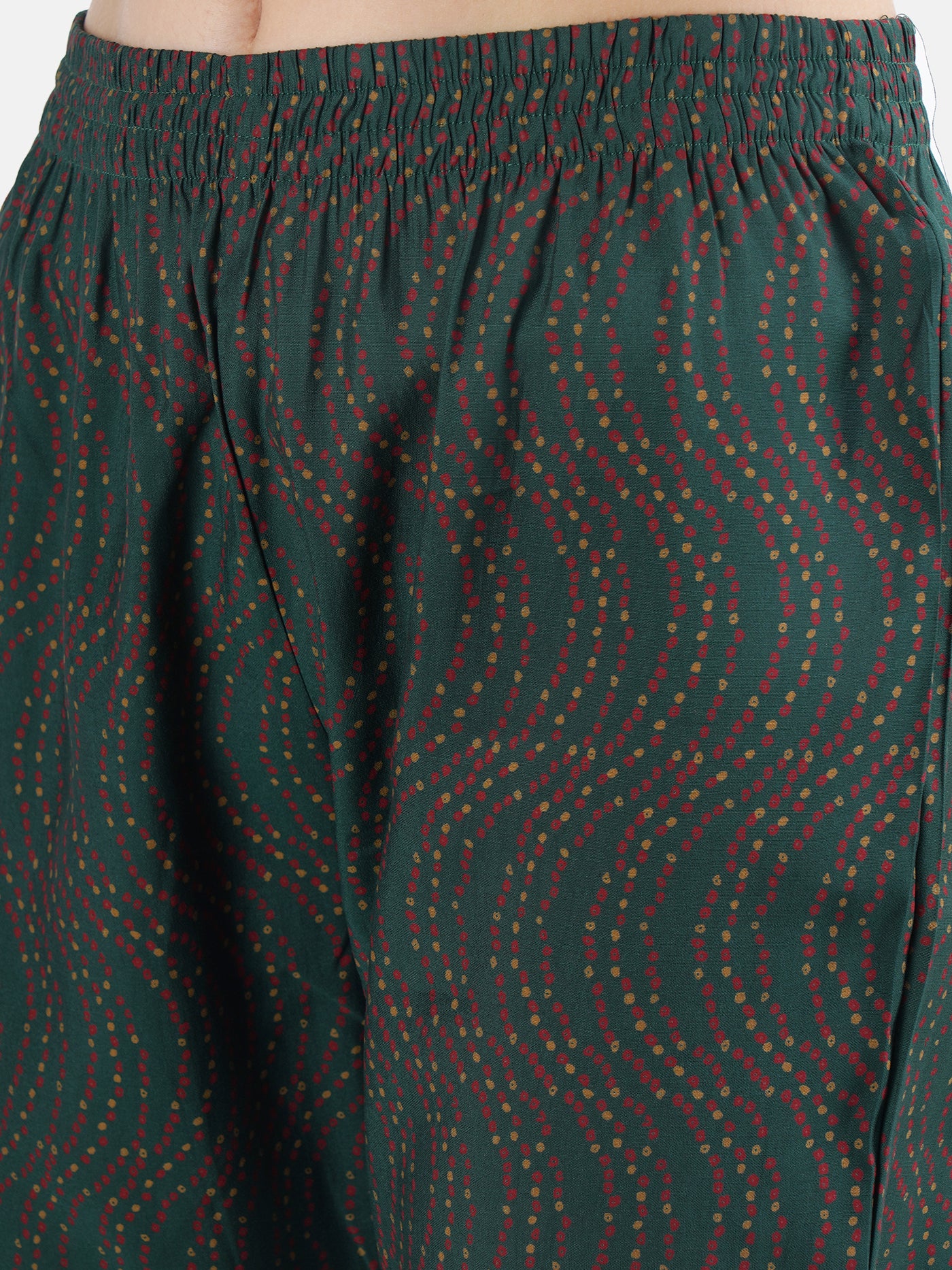 Women's Green Floral Printed Embroidered Kurta With Trouser and Dupatta