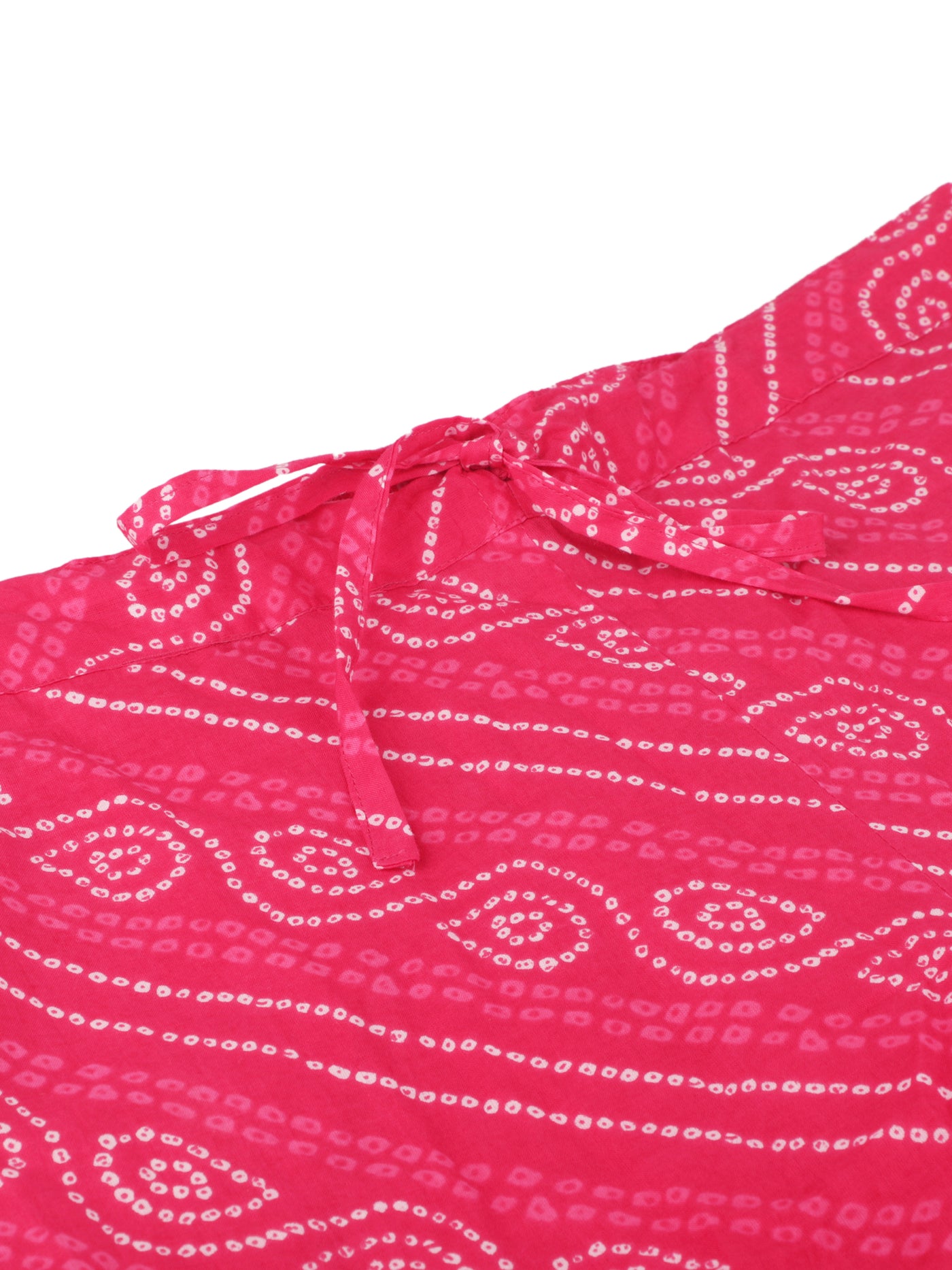 Women Pink Lurex A-Line Kurta With Printed Salwar